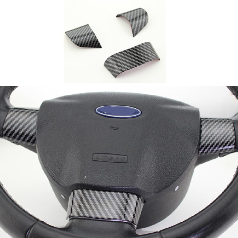 3PSC/блестящий чехол на руль, декоративная нашивка на руль для Ford Focus2 3 MK3 2005-2014 2006 2009 2010