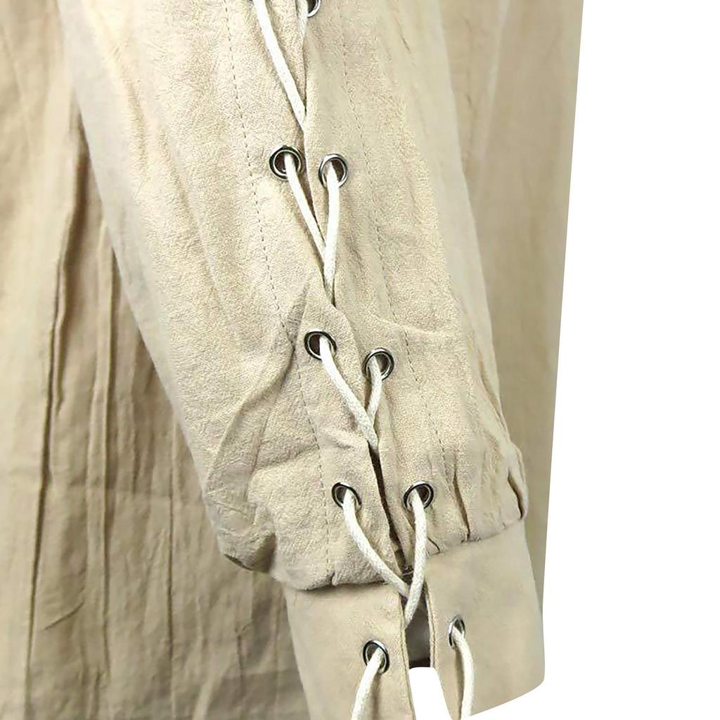 Мужская готическая рубашка с длинным рукавом на Хэллоуин, широкая свободная повседневная однотонная рубашка-топ