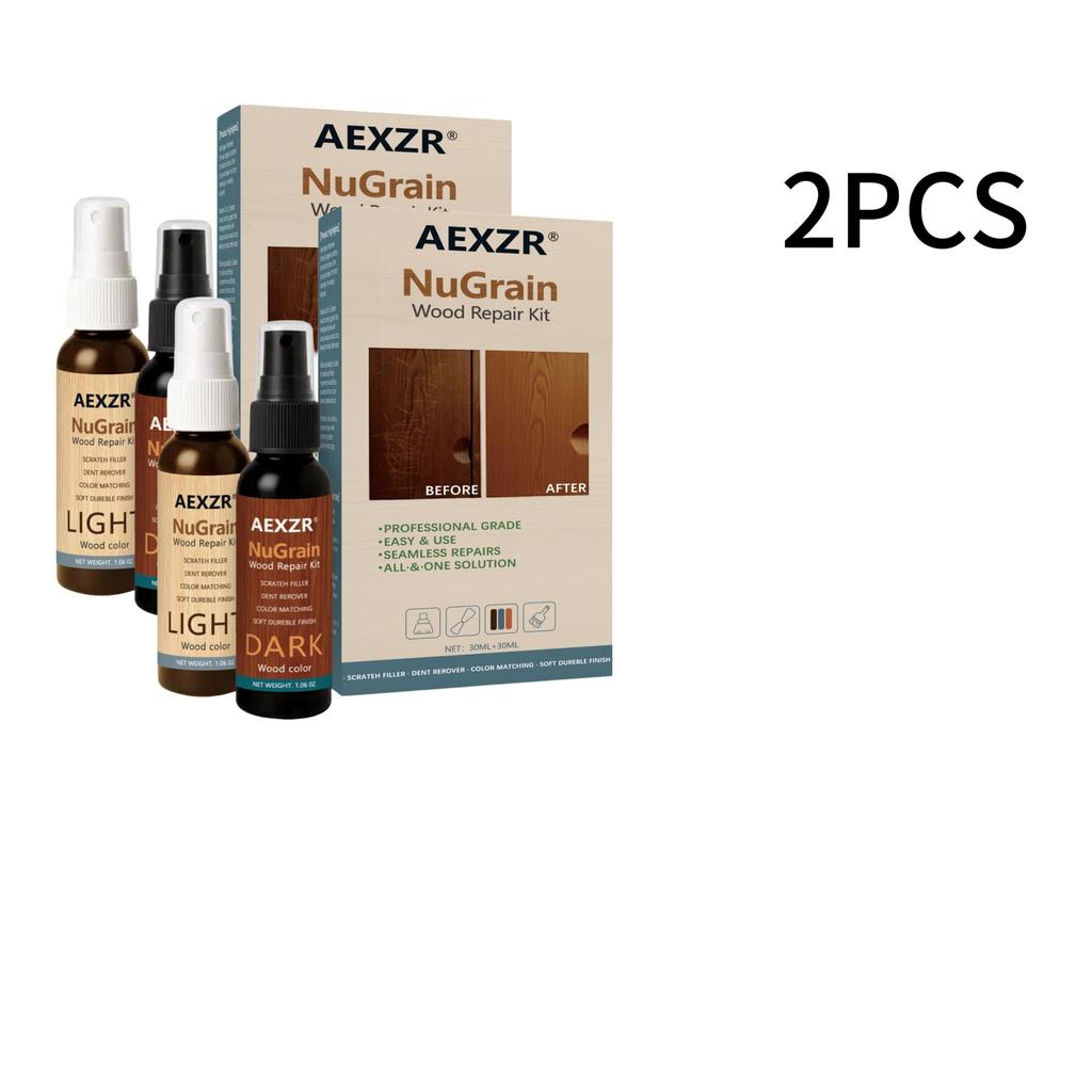 AMZ Wooden Floor Home Care Spray, Furniture Maintenance Polish with Rosin & Nano Silica, Daily Cleaning Protector for Wood Surface, Natural Look 1 Set