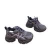 Yueyu leather dad shoes women's 2025 new autumn shoes mesh breathable sports platform casual shoes women