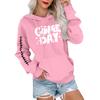 Women's Fashionable, Casual, Comfortable Round-neck, Hooded, Long-sleeved, Rugby-print Warm Sweater