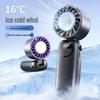 High-Speed Semiconductor Refrigeration Handheld Fan with Foldable Neck Strap and Ice Pack