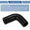 X AUTOHAUX 1pcs 32mm/1.26"-35mm/1.38" Inner Diameter 90mm/3.54" Length 90 Degree Black Car Silicone Hose Hose Universal
