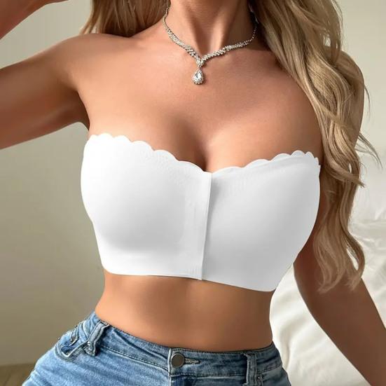 Бюстгальтеры без бретелек для женщин, беспроводная застежка спереди, бюстгальтер-бандо, бесшовный пуш-ап, бюстгальтер-бралетты, собирающийся в сборку