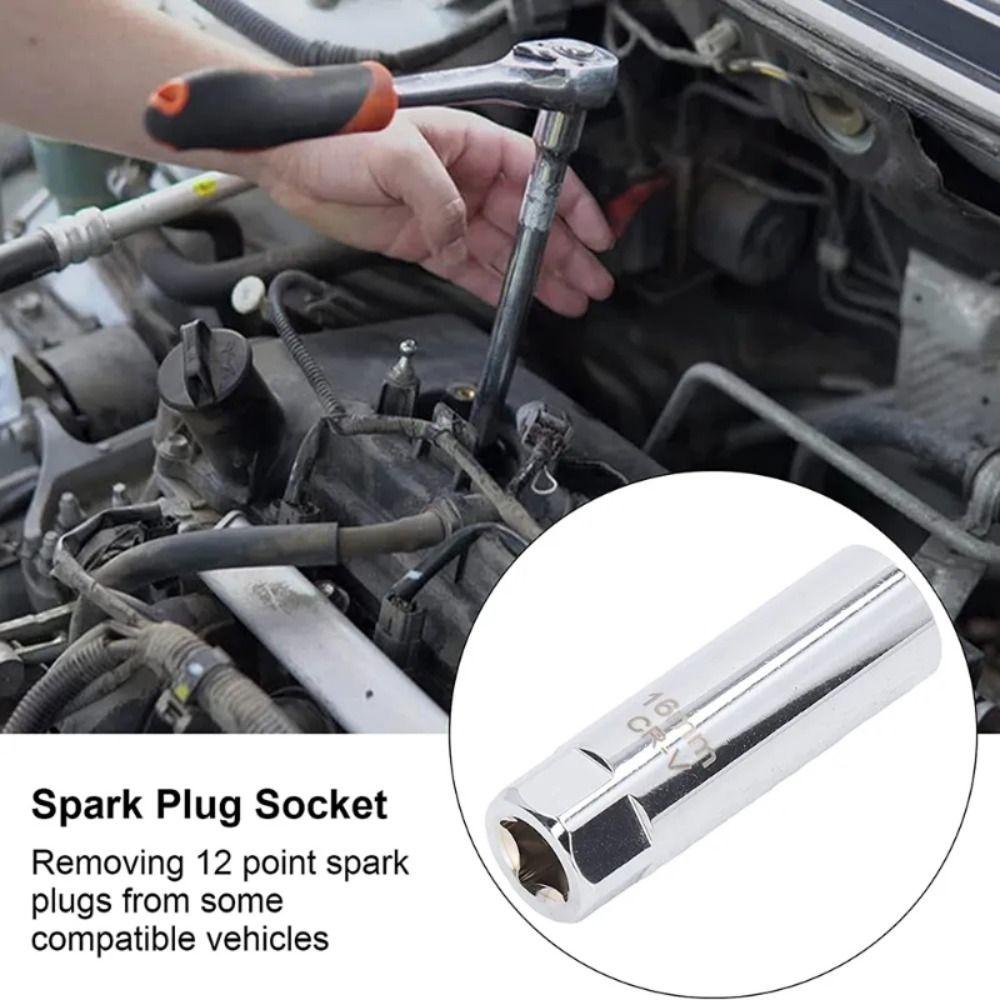 Magnetic Wrench 3/8" Socket CR-V Wall Spark Plug High-quality Auto Removal Repair Tools Auto
