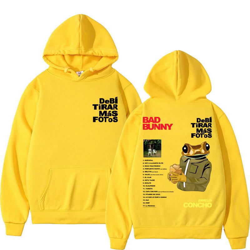 Bad Bunny Debi Tirar Mas Fotos Album Tour Hoodies Men Women Fashion Hip Hop Sportwear Fleece Warm Oversized Coats