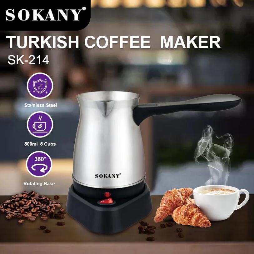 Portable Turkey Coffee Maker Italian Mocha Pot Coffee Tea Milk  Heating Cooker Greek Turkish Coffee Machine for Household Office