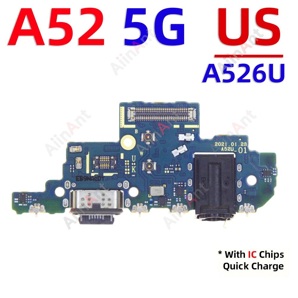 Плата-коннектор порта зарядки USB Dock Flex-кабель для Samsung Galaxy A50 A51 A52 A52s A53 A54 A55 A56 A50S A505F A505U US EU