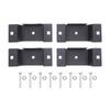 4 Pcs Trailer Stake Pocket Bracket High Strength Carbon Steel Trailer Rail Bracket for 2x4in Stakes