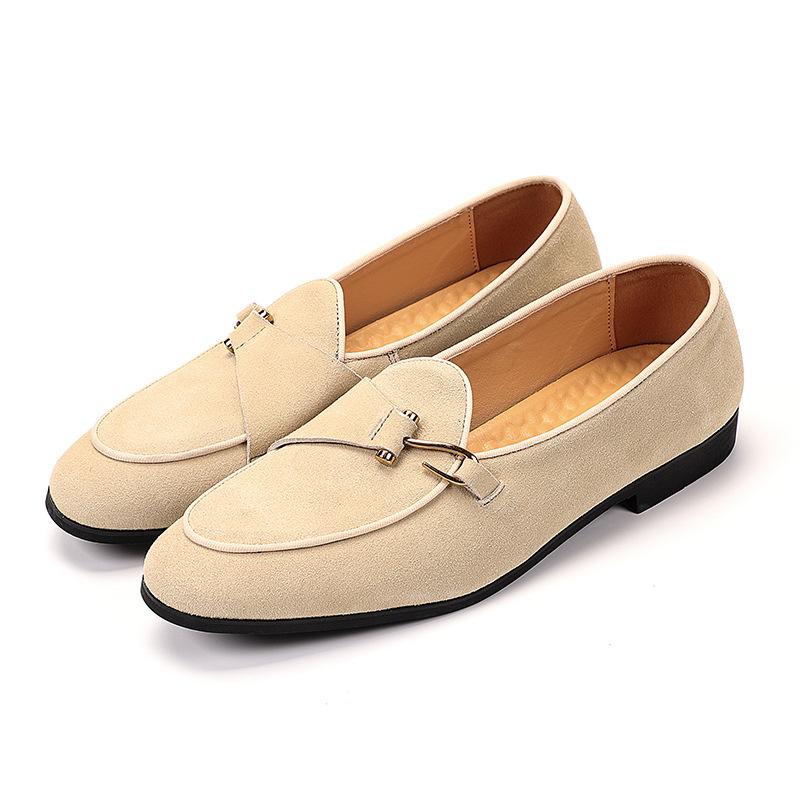 38-48 Men Casual Shoes Moccasins Genuine Leather Fashion Suede Elegant Comfortable Plus Size Breathable Brand Loafers Men