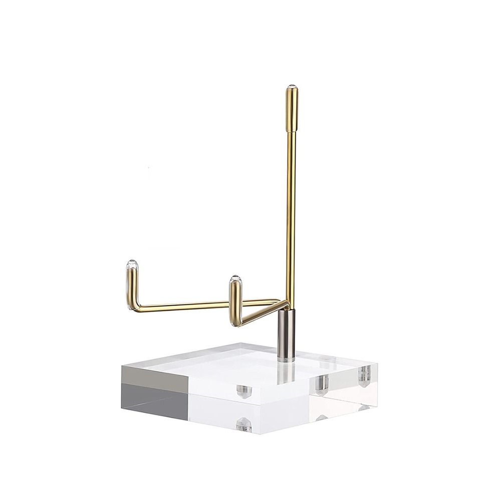 Adjustable Metal Arms Crystal Holder Soft Rubber Case Metal Mineral Rack  Museum