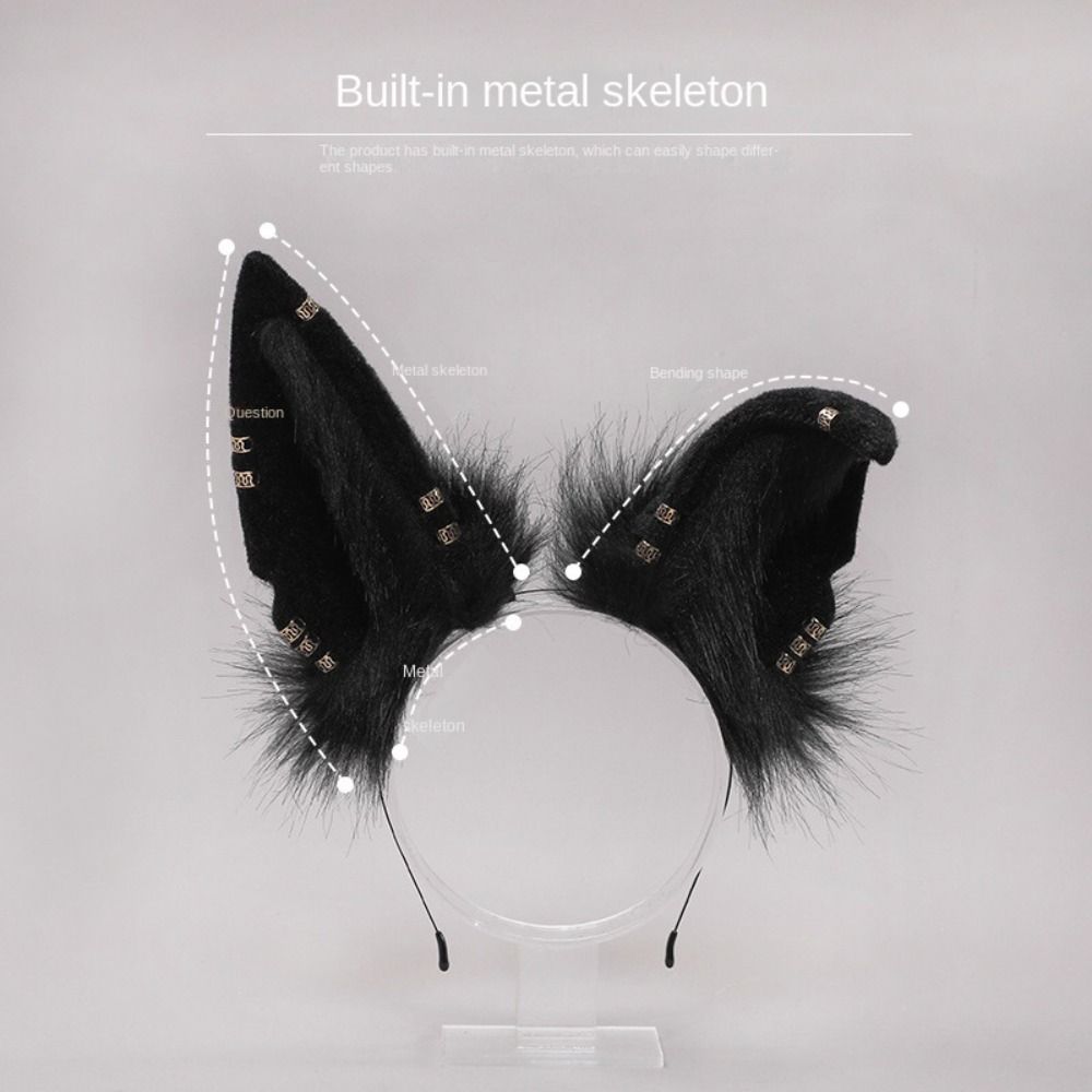 Плюшевый Лолита Ободок Пушистые Ушки Повязка на Голову Подарок Обручи для Волос Вечеринка на Хэллоуин