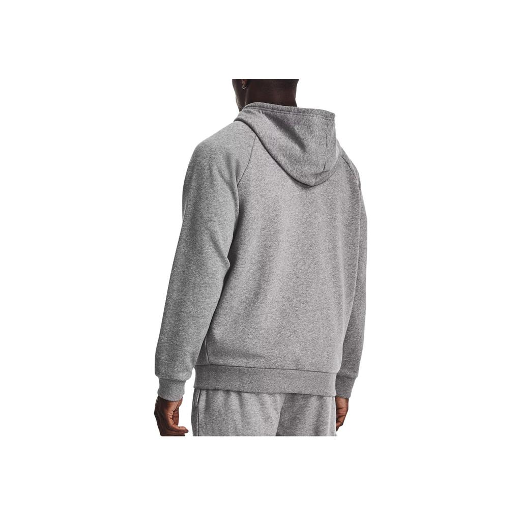 Under Armour Флисовая толстовка с молнией во всю длину и однотонным принтом логотипа Rival, мужские топы, серый 1379767-025