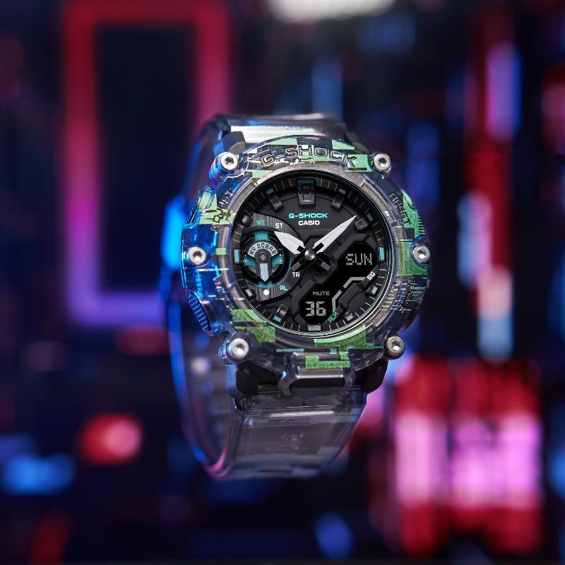 Casio Мужские часы G-SHOCK из смолы, водонепроницаемые 200 м, цифровые, ударопрочные, кварцевые, GA-2200NN-1A