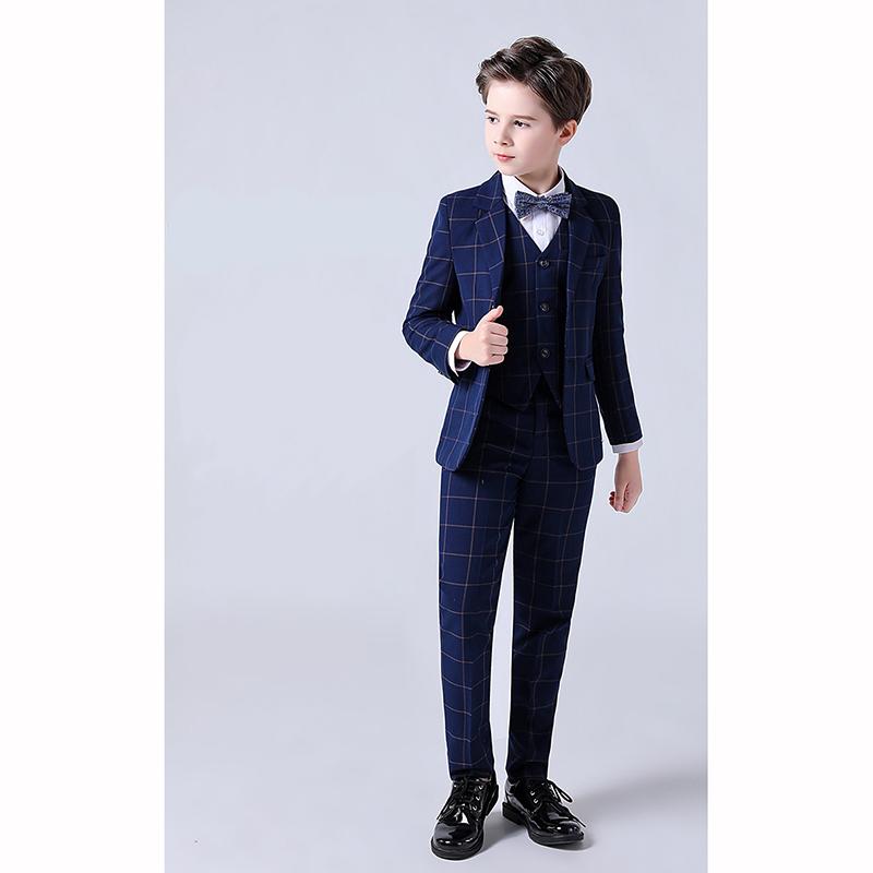 Boys Suit Wedding Teenager Kids Children Photograph Blazer Evening Party Performance Costume