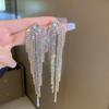 Роскошные серебряные серьги с кисточками из циркона – Высококачественная европейская и американская мода для женщин