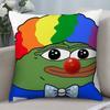 Sad P-Pepe Frog Pillow Gift Pillow Case Short Plush Sofa Decorative Gift Home Double-sided Printing Cushion