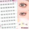 Накладные ресницы без клея, макияж «кошачий глаз», мягкие натуральные нижние ресницы, сегментированные тонкие стебли, подходят для новичков, сделай сам ресницы