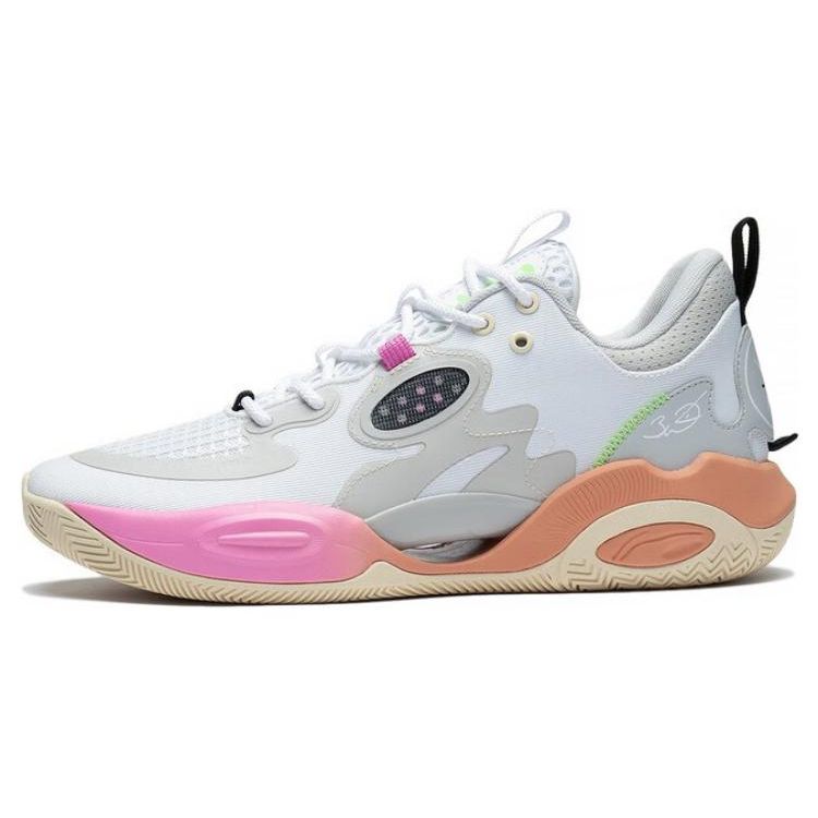 Li Ning Wade Allday Non-Slip Wear-Resistant Breathable Low-Top Basketball Shoes Men Sneakers White Gray ABPT007-6