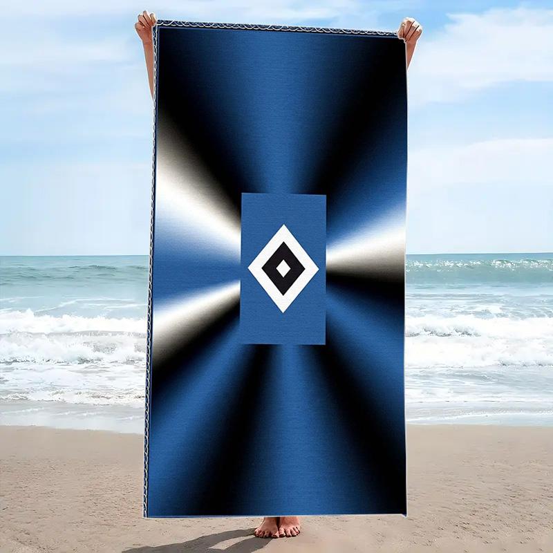 Hamburger Sv Print Beach Towel, Large Soft Quick Dry Towel for Beach Camping Swimming