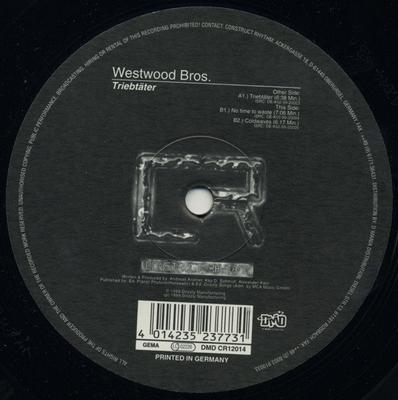 12-дюймовая пластинка WESTWOOD BROS. - Прорастает?ter CR12014 Construct Rhyth 1999 Германия Танцевальная и Электронная Б/У