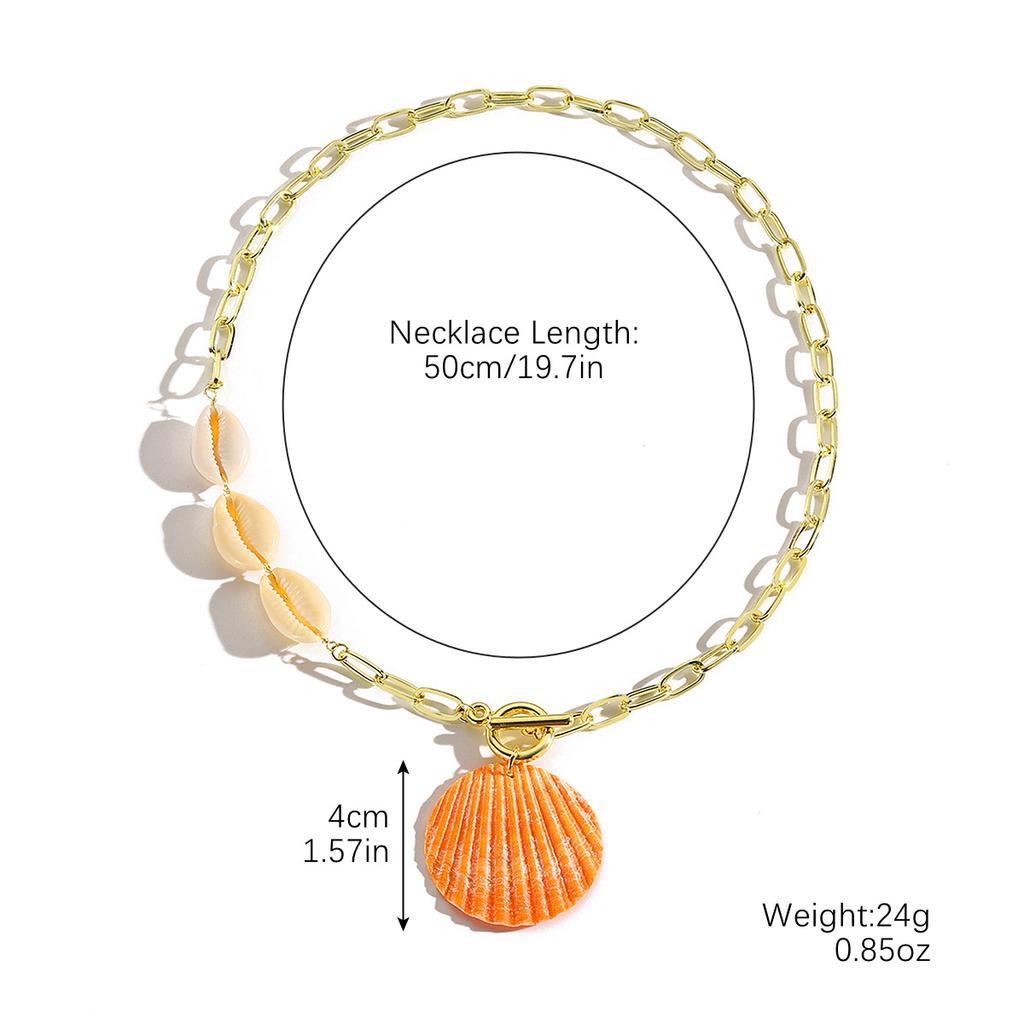 Ожерелье для женщин Ювелирные изделия Океан Богемное ожерелье Отпускная звезда Натуральная ракушка Бусины Ключица Цепочка Ожерелье Элегантное ожерелье для нее