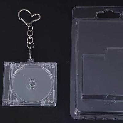 Мини-CD Брелок Альбомные Кейсы Пластиковые Кейсы для CD Прозрачная Обложка для DVD Оптовая Продажа DVD Jewel Брелок Музыкальные Пустые Мини Компакт-Диски Держатель
