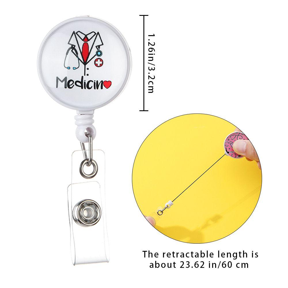 Gifts Work Name Tag Cute Nurses Swivel Clip Retractable Badge Reel Holder for Nurse ID Name