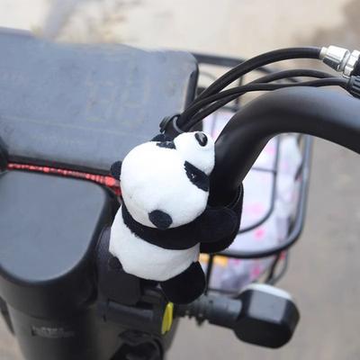 Плюшевая панда украшение для велосипеда универсальное крепление на руль, подседельную трубу, раму для горного и шоссейного велосипеда, плюшевая панда декор, велосипедные аксессуары
