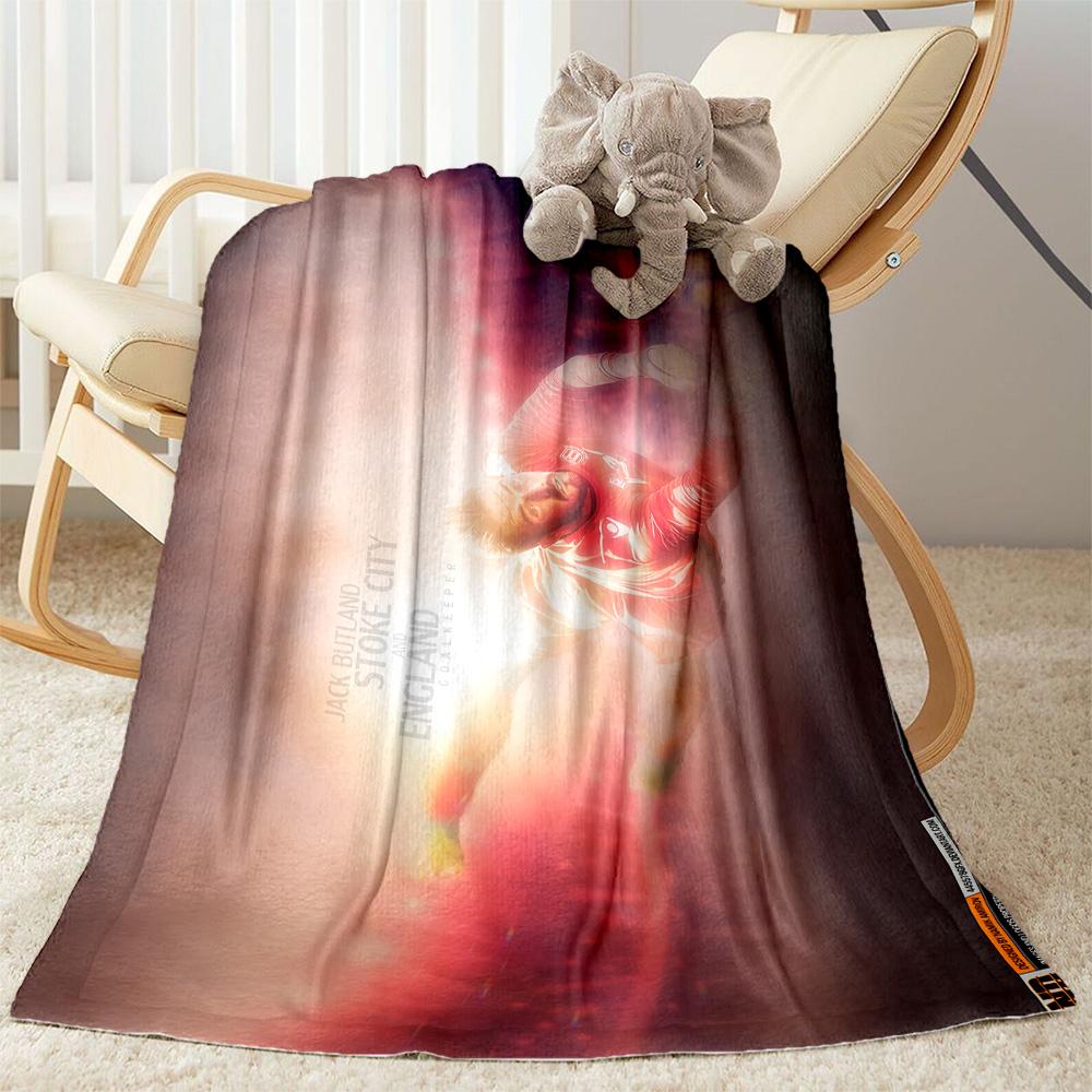 Stoke City Football Player Celebration Blanket Warmthful Decor Great for Bed Bedding Sofa Four Seasons Multipurpose Modern
