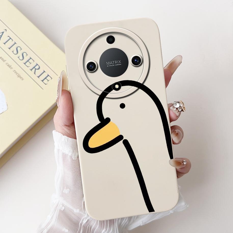 For Honor X9b Case ALI-NX1 Shockproof Cover Popular Flower Soft Liquid Silicone Phone Case For Honor Magic 6 Lite ALI-NX3 Bumper