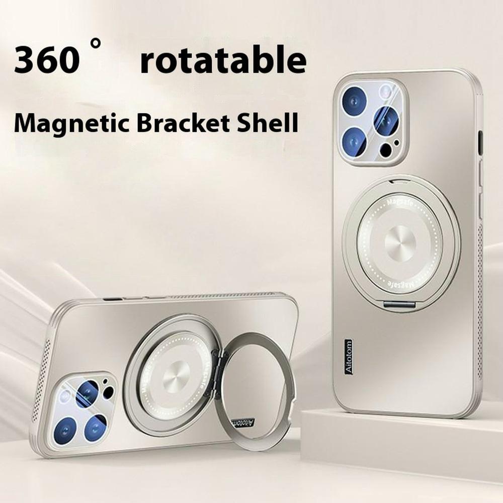 For iPhone 14 Pro Max Case Compatible with MagSafe Kickstand TPU+PC Heat Dissipation Phone Cover