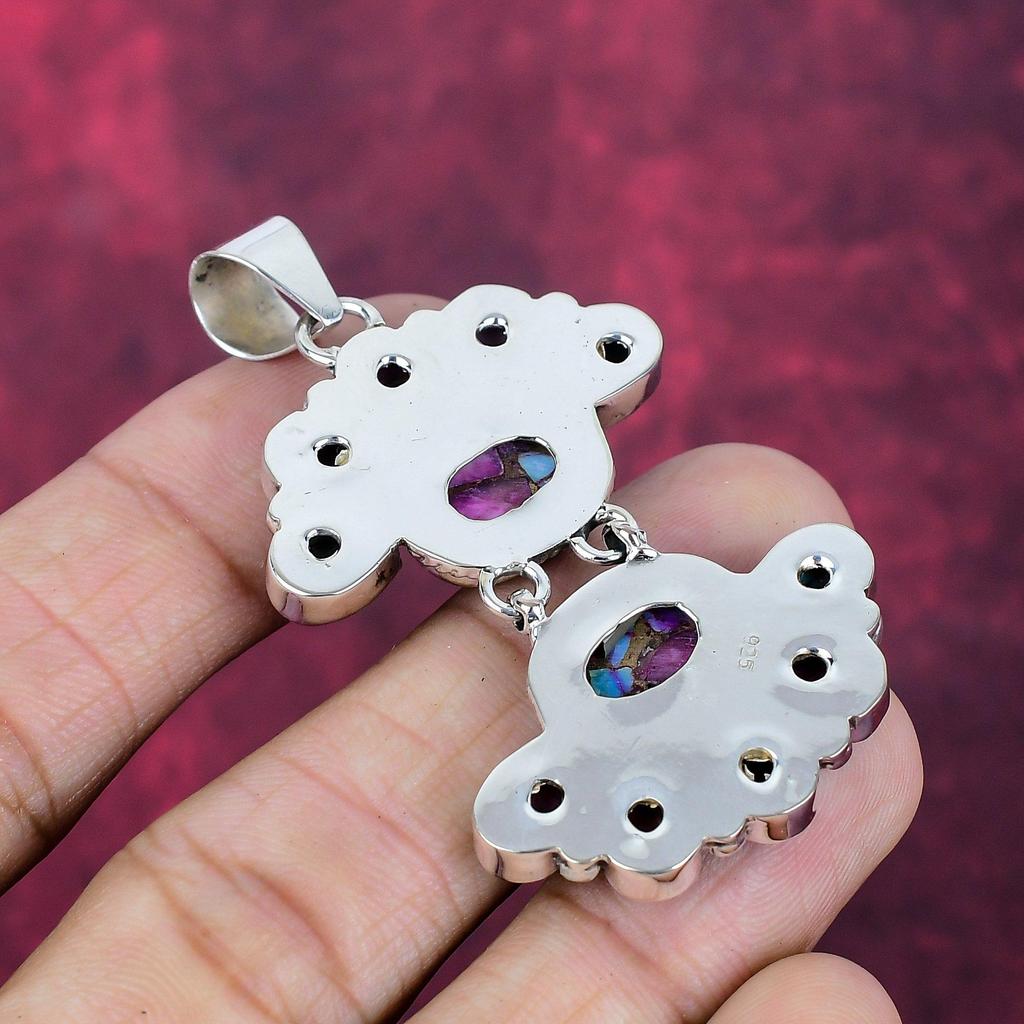 Pink Spiny Oyster Handmade Gemstone Pendant, 925 Solid Sterling Silver Pendant Antique Jewelry, For Engagement Gift