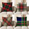 Домашний Декор Стильный Красно-Зеленый Клетчатый Узор Подушка Узор Чехол для Подушки Подходит для Дивана Спальни Автомобиля Чехол для Подушки