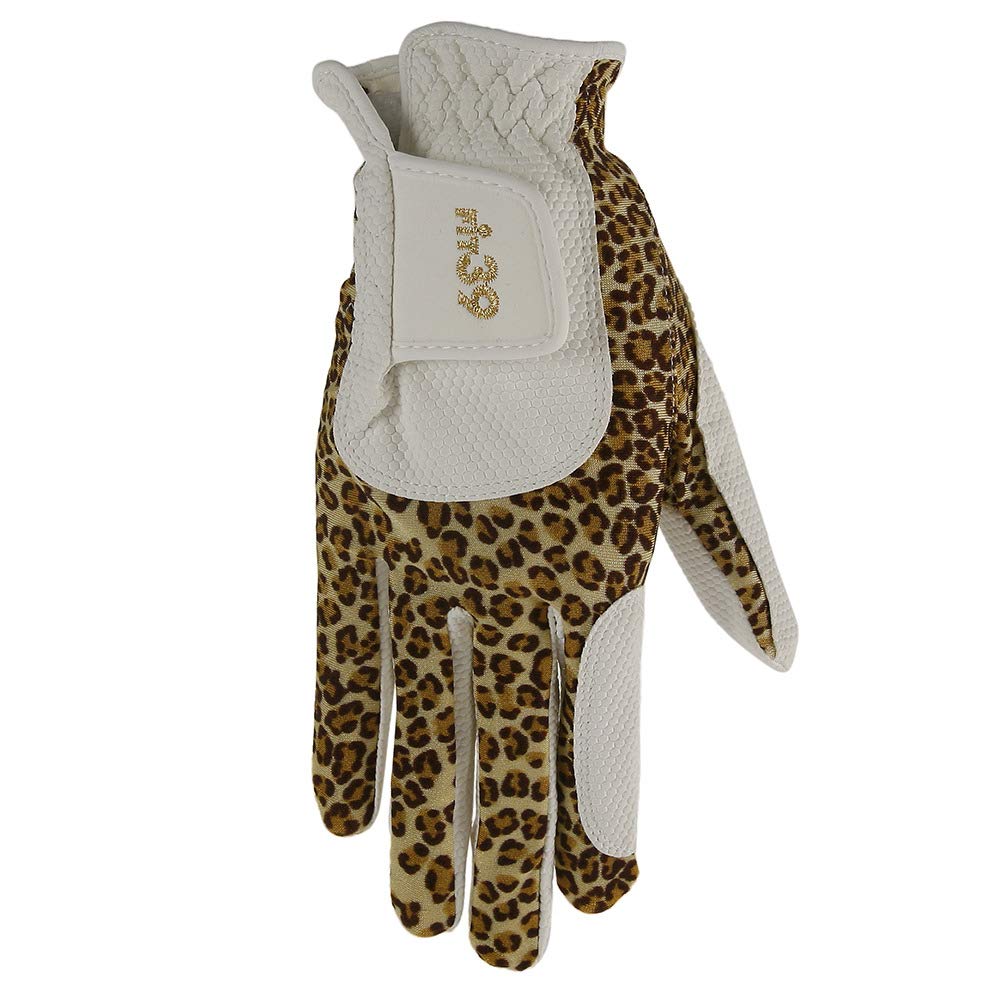 MIC 39 GOLF FIT39 Size Small Gloves, Unisex, MGF-220N, Right-Handed (Left-Handed), Leopard/White,