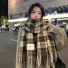 Christmas Atmosphere New Red Plaid Scarf Women's Winter Versatile Thickened Senior Sense Student Warm Scarf