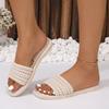 Fashion versatile flat-bottomed fairy wind slippers 2025 summer new Internet celebrity non-slip home cool slippers outside