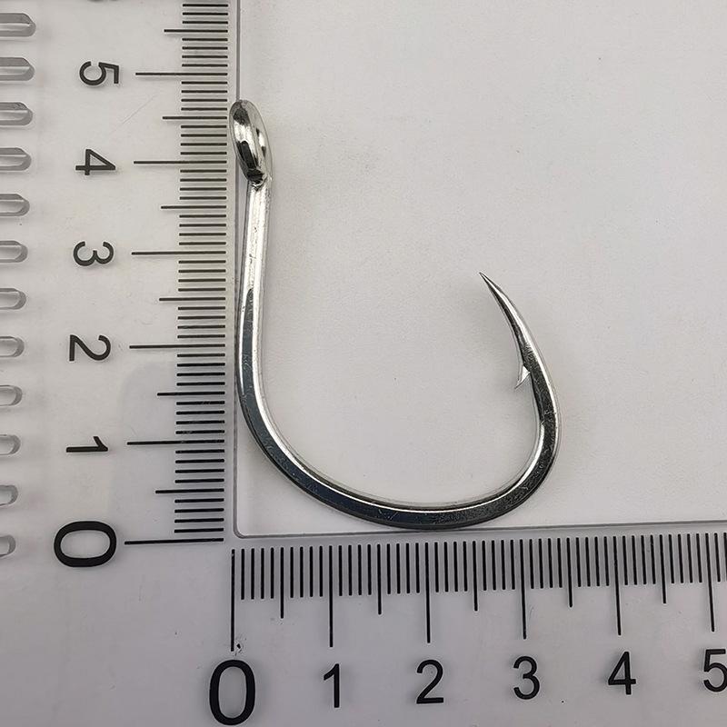 10 шт. наборов луженых антикоррозийных крючков для джиг-удочек с люверсами из высокоуглеродистой стали для глубоководной рыбалки