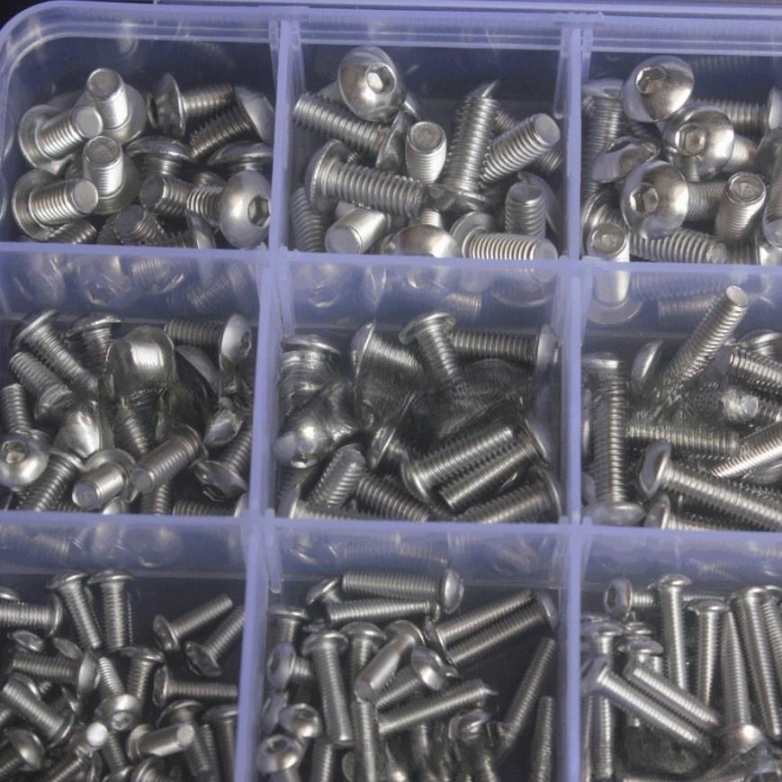 M3 M4 M5 Набор винтов с шестигранной головкой из нержавеющей стали, метрические болты и гайки