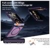 Автоматический пружинный шарнир с возвратом, чехол для Samsung Galaxy Z Flip 8 Flip 7 5G, магнитное кольцо, беспроводная зарядка, задняя крышка
