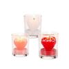 2 Decorative Glass Heart Candles