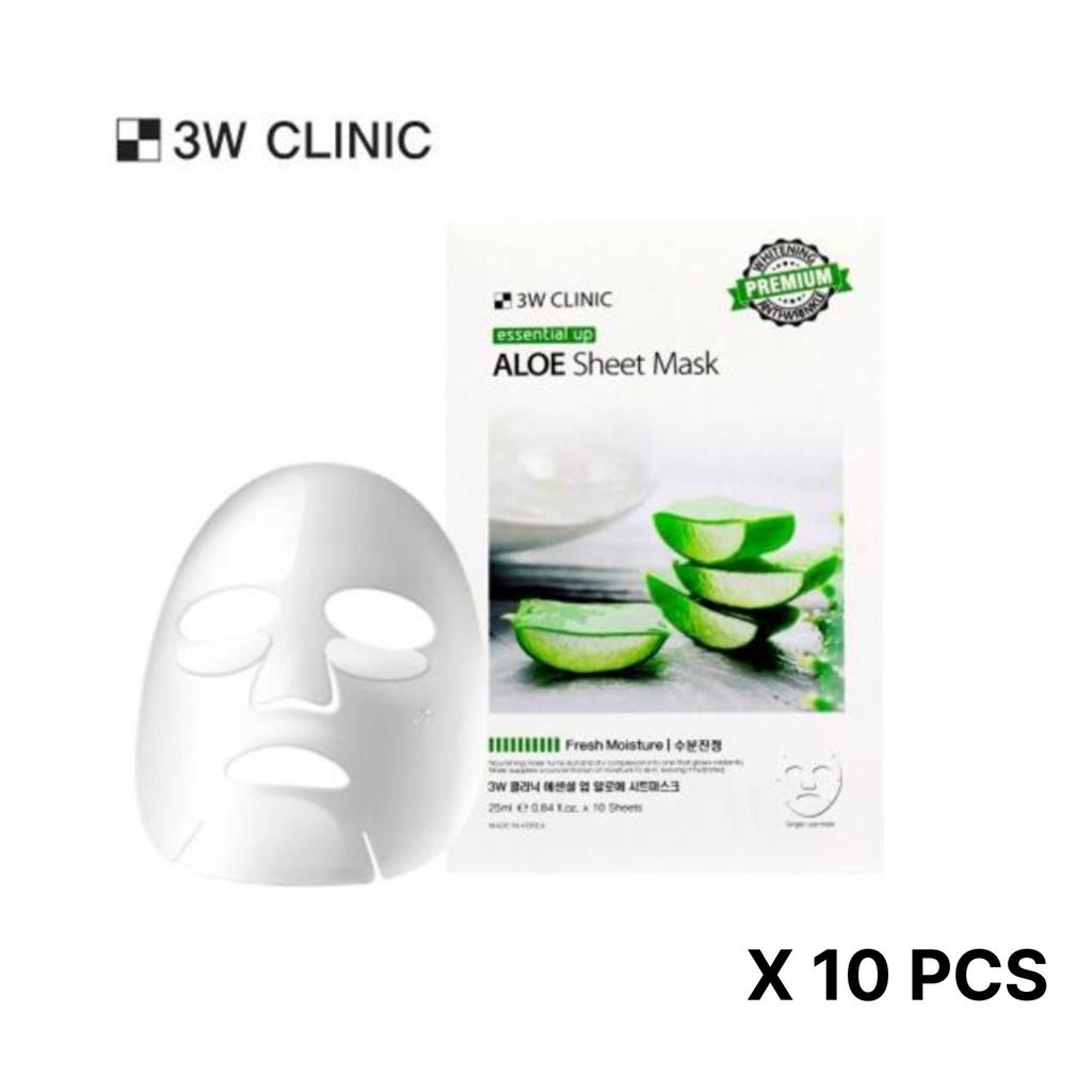 3w Clinic Essential Up Sheet Mask 25ml X 10 Sheets (6 Options)