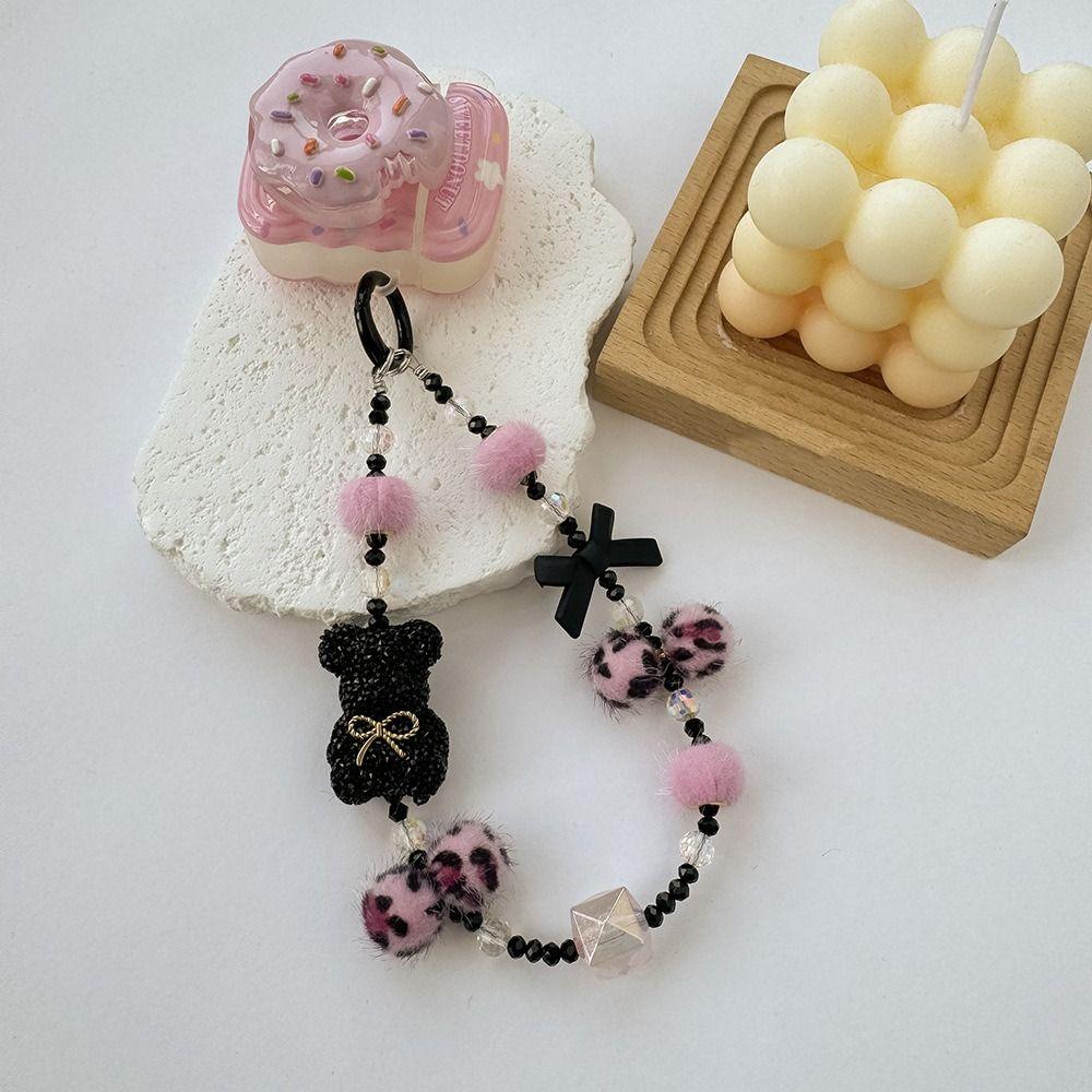 Бусины Медведь Телефон Шнур Y2k Сумка Подвеска Подвесной Роскошный Автомобиль Брелок Сумка Декор