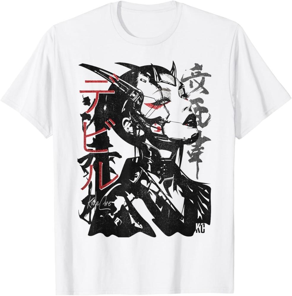 Japanese Streetwear Cyberpunk Y2K Techwear Retro Manga Anime T-Shirt