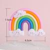 10PCS Rainbow Series Baking Cake Fun Decoration Ornaments Children's Birthday Cake Atmosphere Plugins Cake Decoration Tools