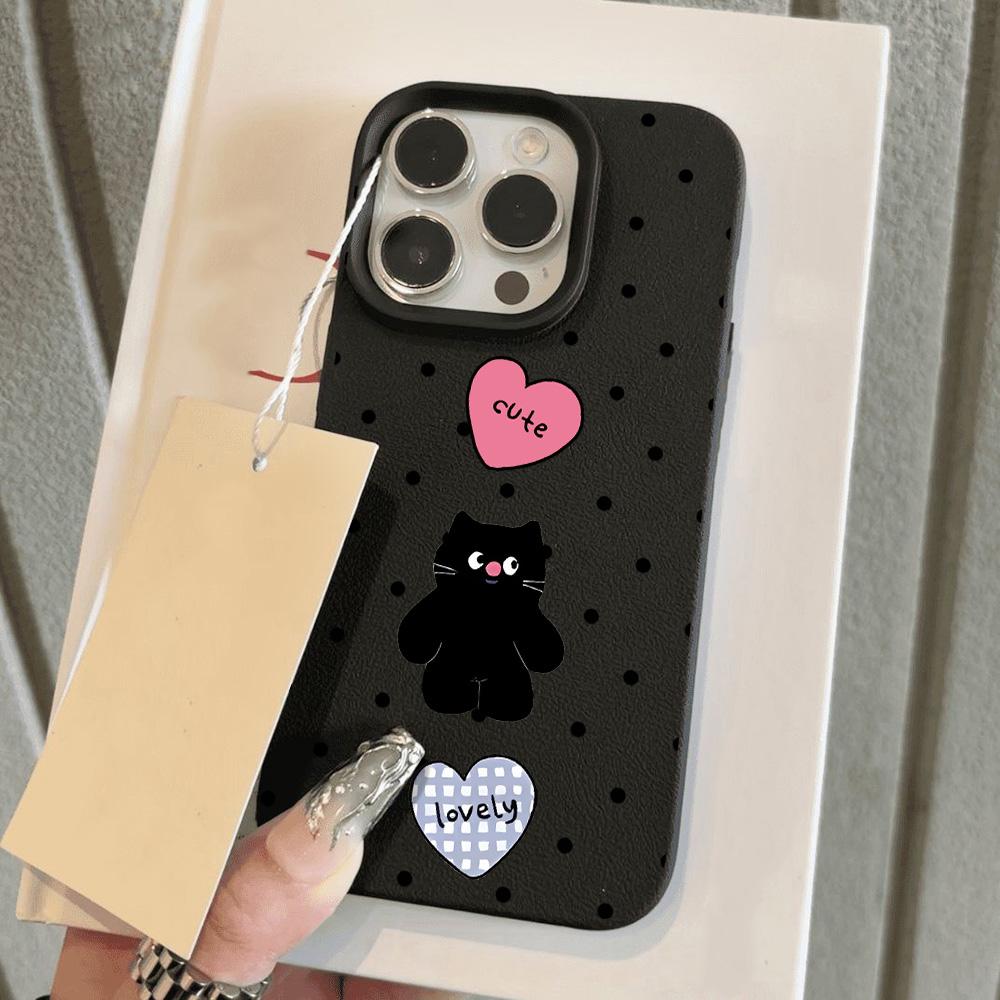Чехол для телефона iPhone 11 13 XR XS Max, чехол для iPhone 12 14 15 16 Pro Max 12 Pro 15 Plus, кожаный, окрашенный, водонепроницаемый, устойчивый к падениям и износу, мультяшный
