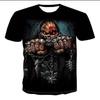 Skull 3D Digital Printed Casual Breathable Quick Drying Round Neck Pullover Short Sleeved Men's T-shirts