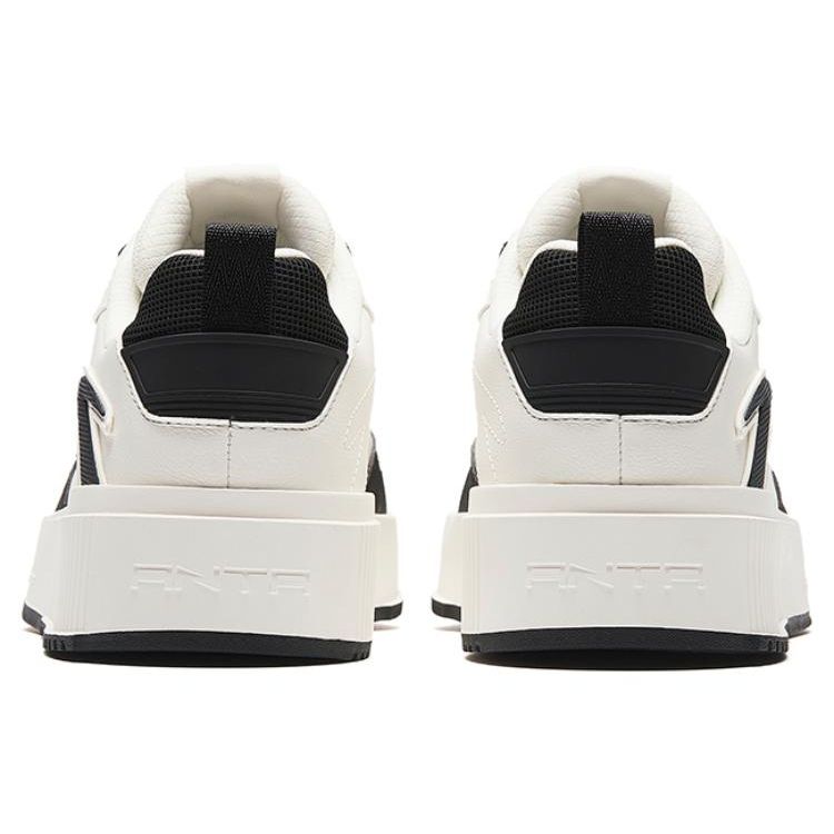 Anta Milk Cap 2 Толстая подошва Повседневные модные удобные нескользящие легкие низкие кроссовки для скейтбординга Мужские кроссовки Черный Белый 912348080-5