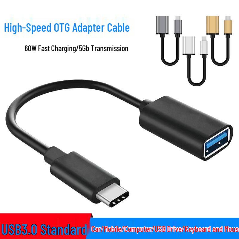 Кабель-адаптер Type-C на USB 3.0 OTG для подключения мобильных устройств и компьютеров