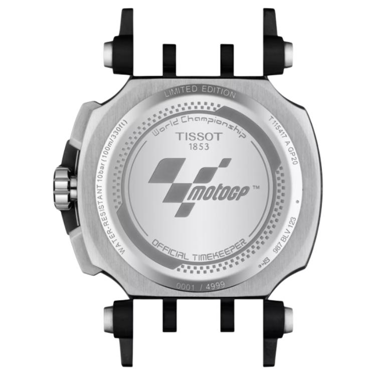 Tissot Мужские часы с кварцевым механизмом Часы 47,6 мм Черный циферблат Корпус из нержавеющей стали Резиновый ремешок T115.417.27.051.01
